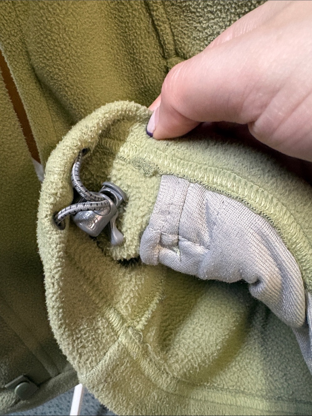The North Face Women's Sage Green Teddy Fleece Jacket - Picture 6 of 6